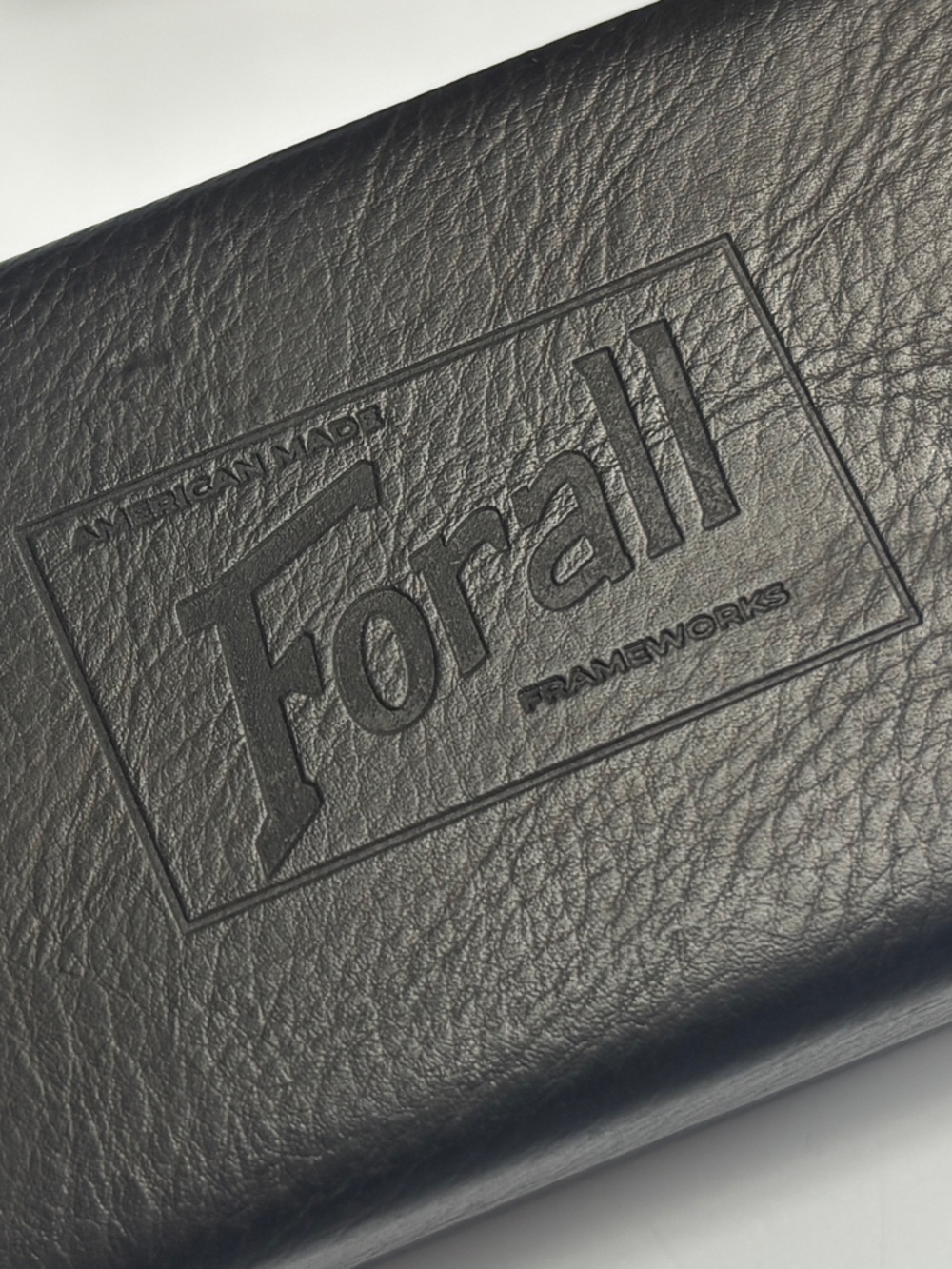 Forall Frameworks Embossed Leather glasses case- Black